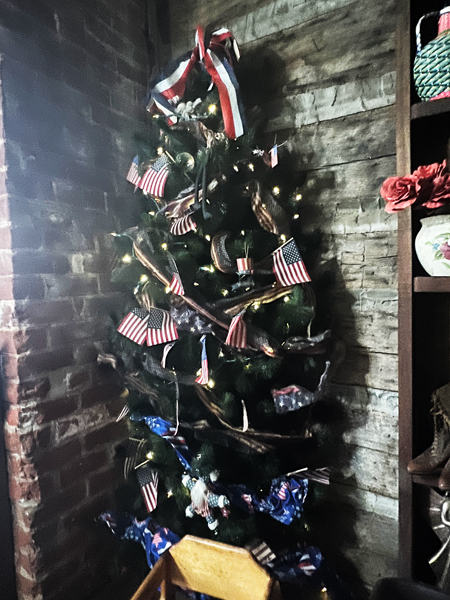 USA flag tree in the restaurant