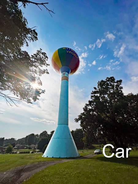 Wytheville hot air balloon water tower