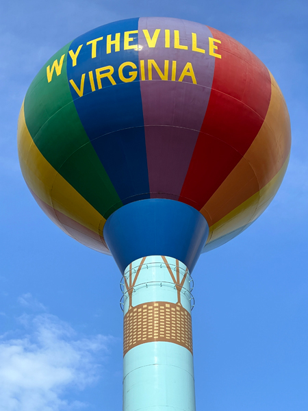 Wytheville hot air balloon water tower
