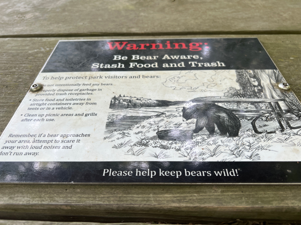 Bear Aware sign