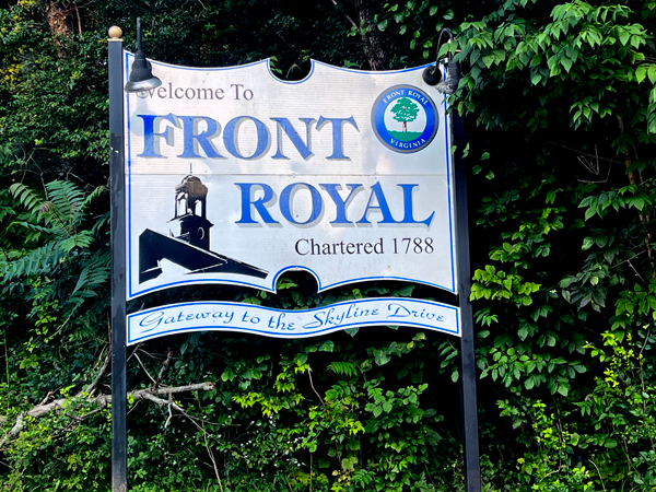 Welcome to Front Royal sign