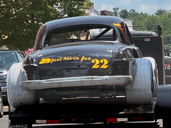 sign on a car