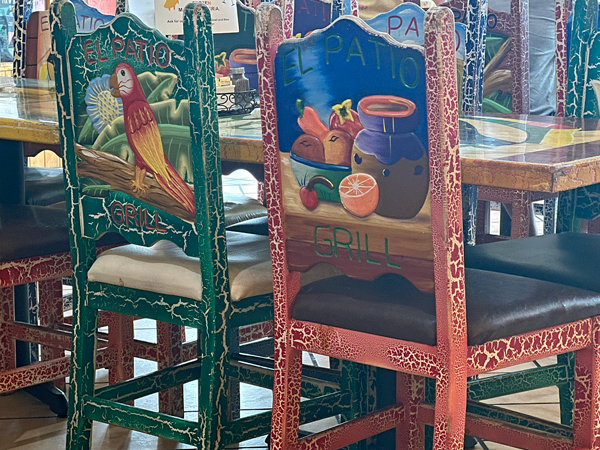 decorated chair backs