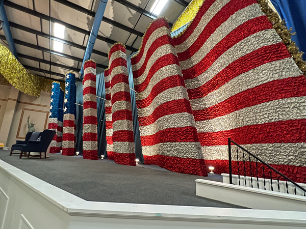 USA flag float