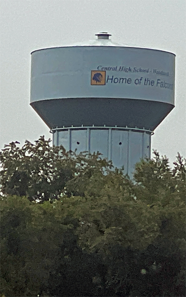 Central High School water tower in Virginia
