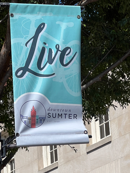 Live flag in downtown Sumter