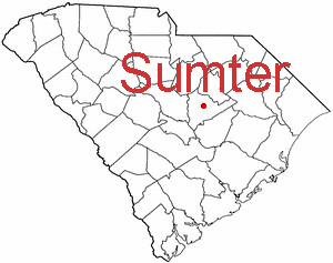 SC map showing location of Sumter