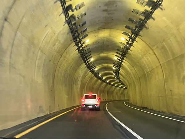 Inside the tunnel