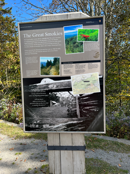 sign about The Great Smokies