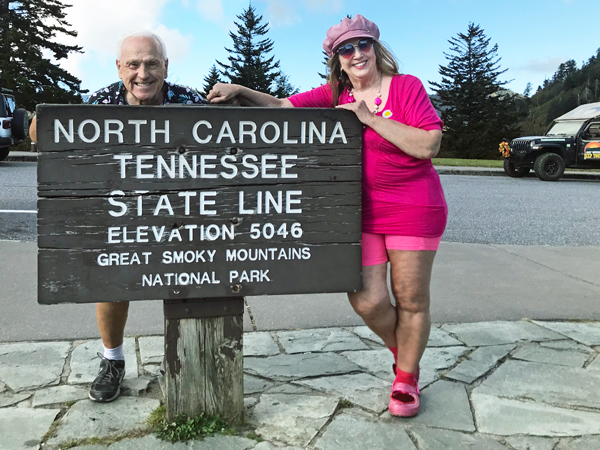 The two RV Gypsies at NC and TN state line