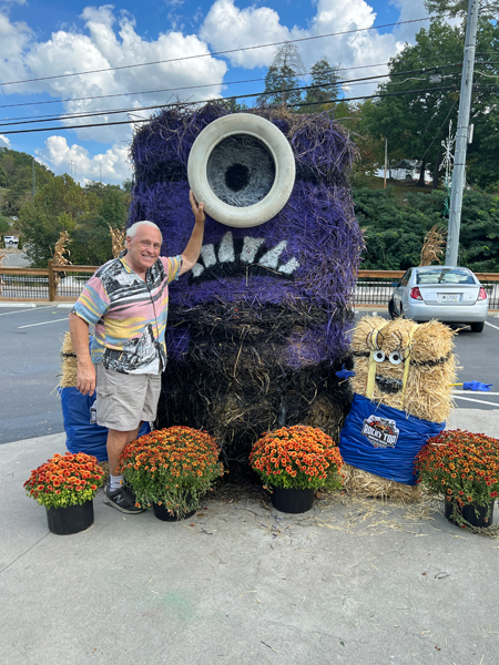 Lee Duquette and the one-eyed purple monster