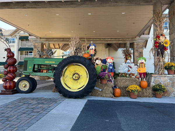 tractor, pumpkins, white turkey and more