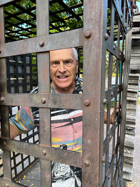 Lee Duquette in the Alcatraz Crime Jail Cell