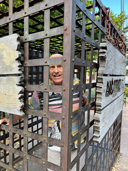 Lee Duquette in the Alcatraz Crime Jail Cell