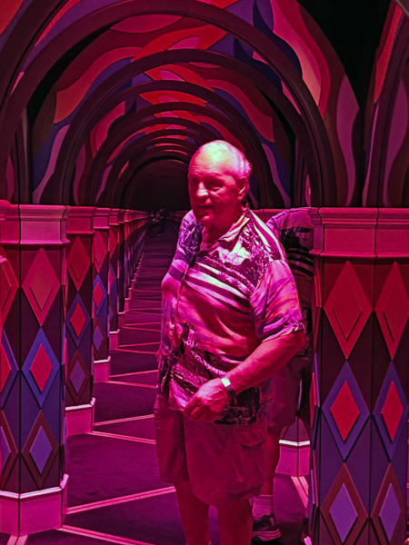 Lee Duquette in the mirror maze