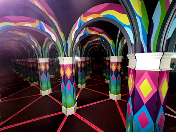 colorful mirror maze