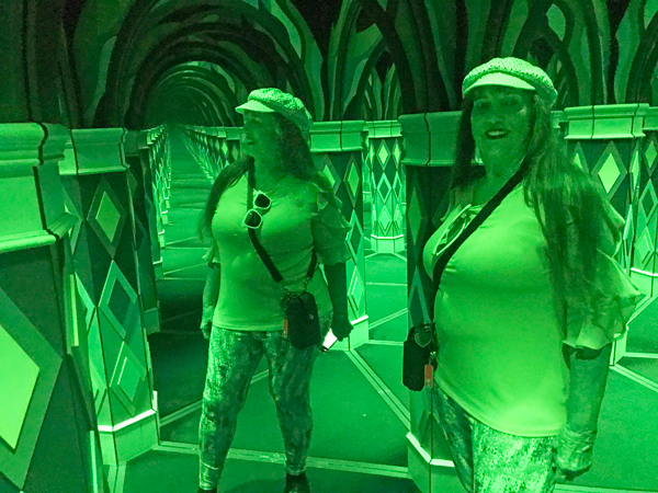 two Karen Duquette's in the mirror maze