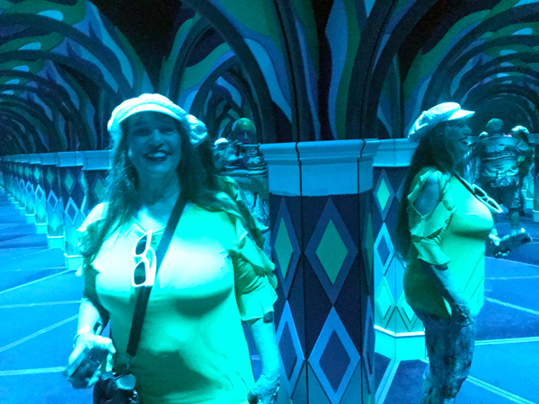 the two RV Gypsies in the mirror maze