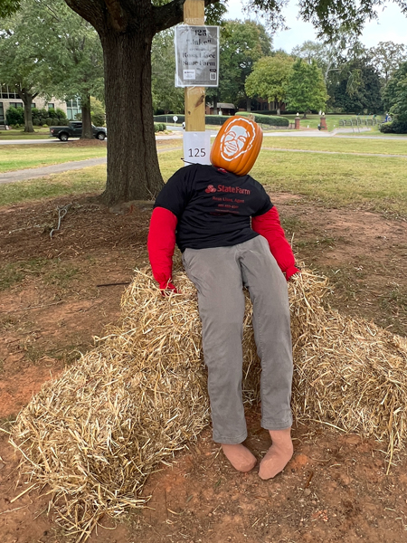 Jake from State Farm scarecrow