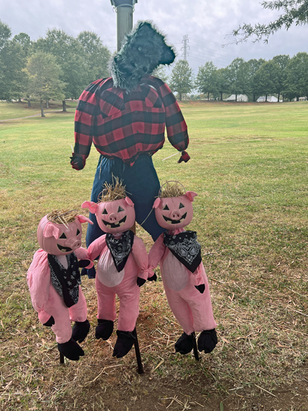 The Three Little Cabreras scarecrow