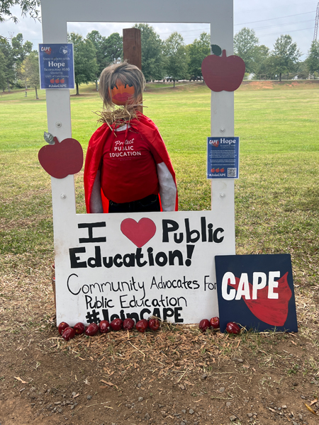 Community Advocates for Public Education scarecrow