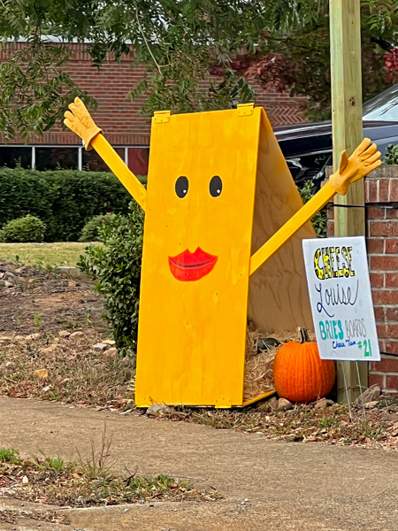 Cheese Louise scarecrow