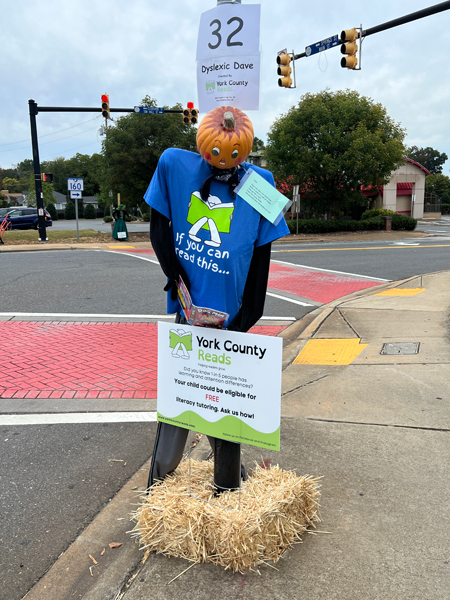 Dyslexic Dave scarecrow