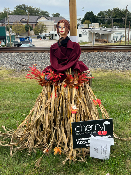 Cherry Blow Dry Bar scarecrow