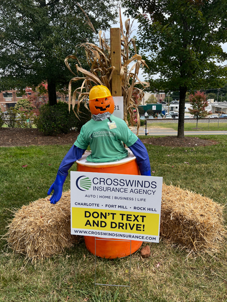 Crosswinds Insurance Agency scarecrow