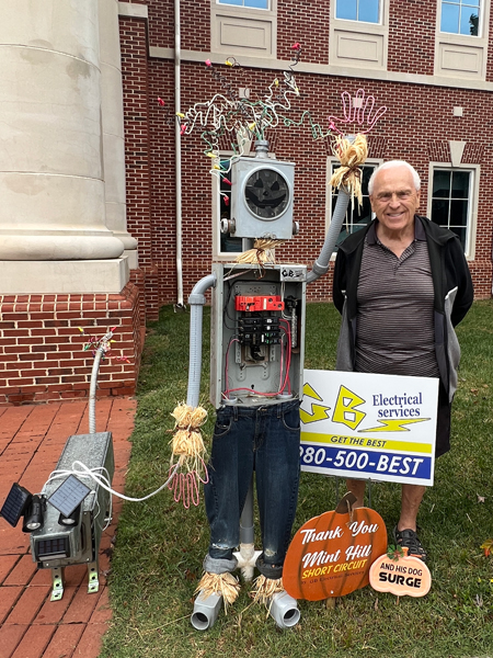 Electrical  Services scarecrow and Lee Duquette