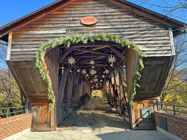 the Heritage Bridge and Moravian Stars