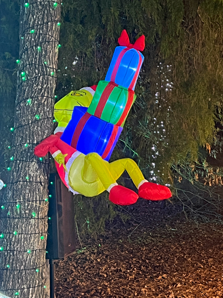 Grinch stealing presents