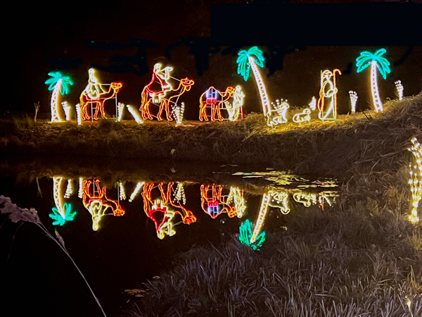 manger and camels at O Holy Night section