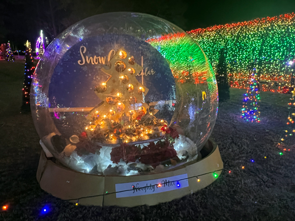 Naughty or Nice snow globe