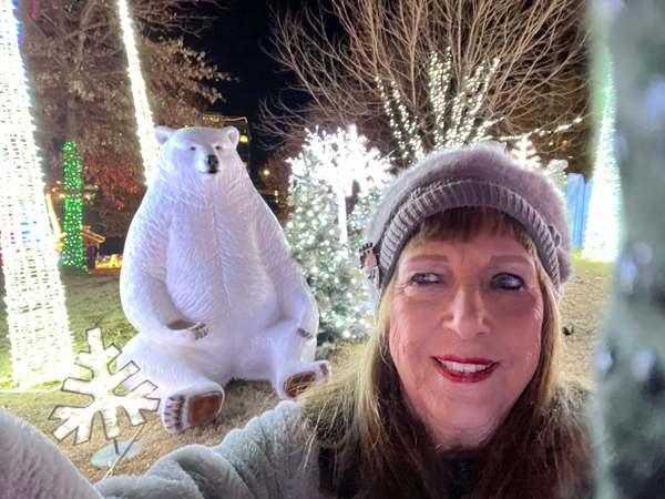 The polar bear and Karen Duquette
