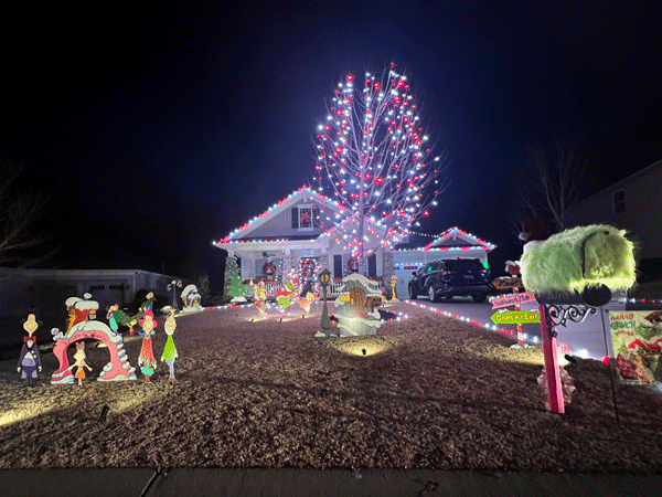 red and white Christmas decor