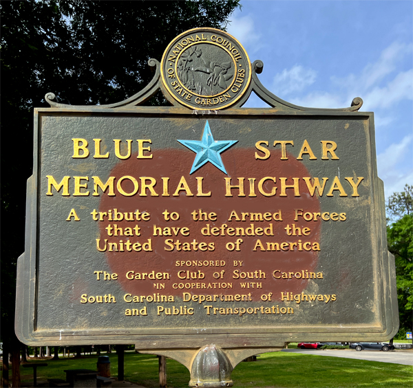 Blue Star Memorial Highway sign