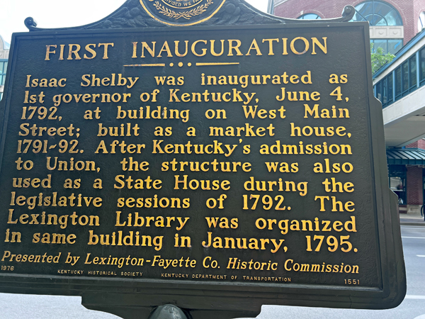 First Inauguration Information sign