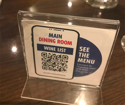 Main dining room scan sign