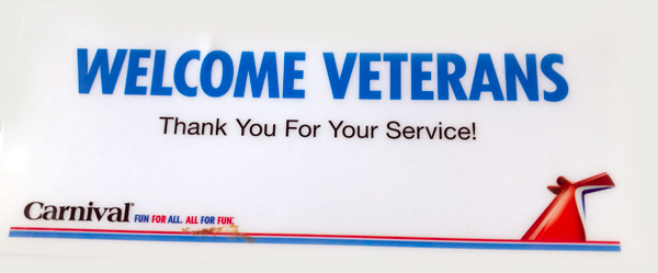 Welcome Veterans sign