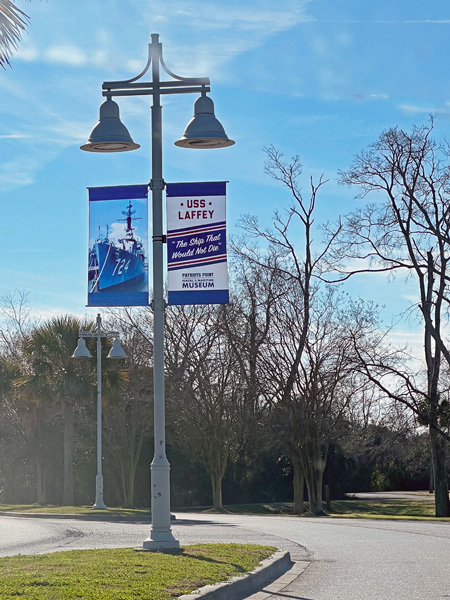 USS Laffey flags