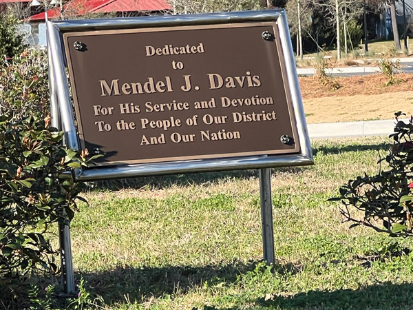 statue dedication sign