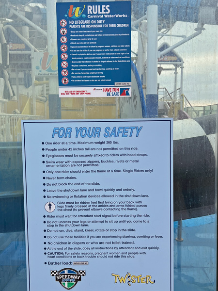 safety and rules sign