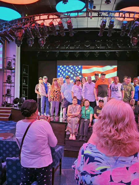 U.S. Militay Veterans on stage