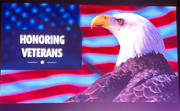 eagle honoring Veterans