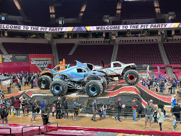 4 monster trucks