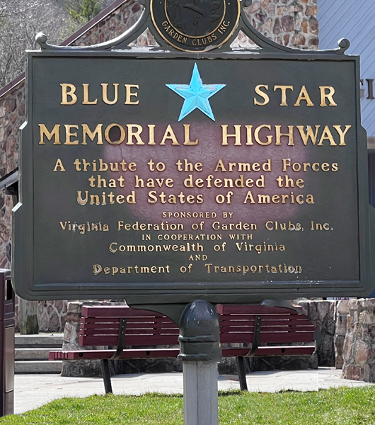 Blue Star Memorial Highway sign
