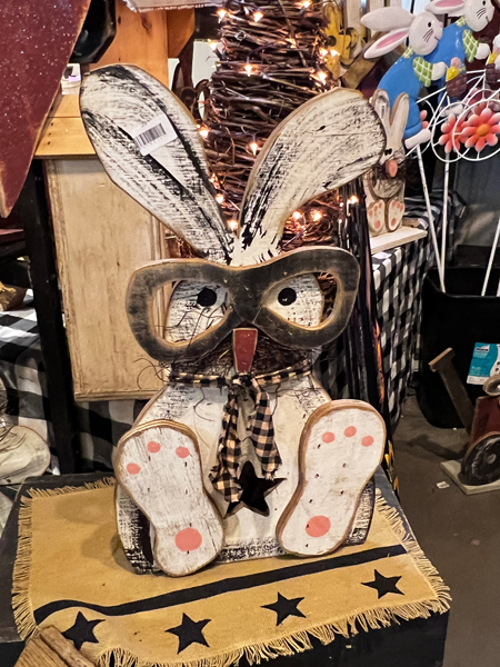 A wooden rabbit