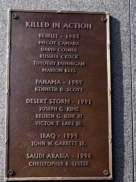 Killed in action plaque