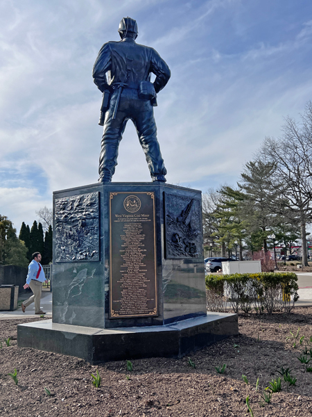 The West Virginia Coal Miner Monument backside